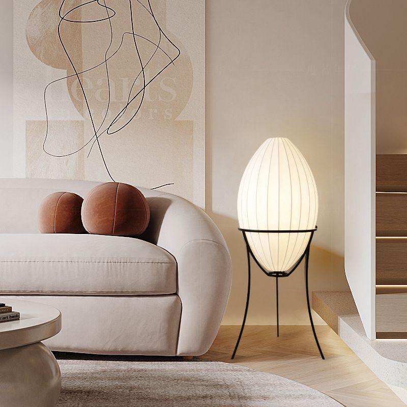 Ritta Moderne LED Lampade da Terra Forma Uovo Tessuto Artificiale/Metallo Soggiorno
