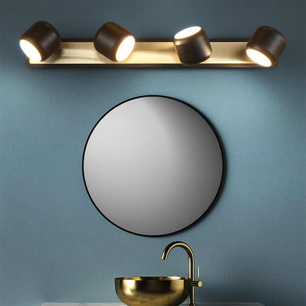 Arisha Moderno LED Specchio Anteriore Metallo Applique Minimalismo Nero/Bianco Bagno