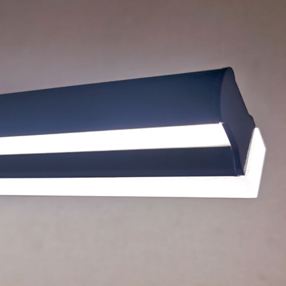 Arisha Moderno LED Urbano Applique Lineare Industriale Metallo Acrilico Nero Bagno