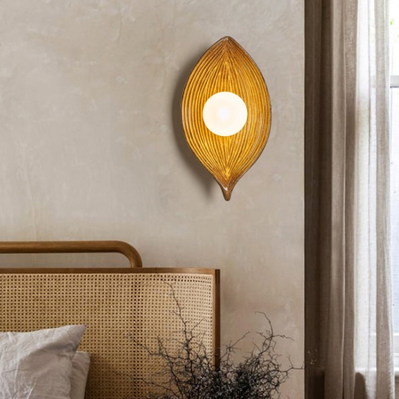 Aria Moderno Resina/Acrilico LED Applique Nero/Bianco/Legno Camera da Letto/Soggiorno
