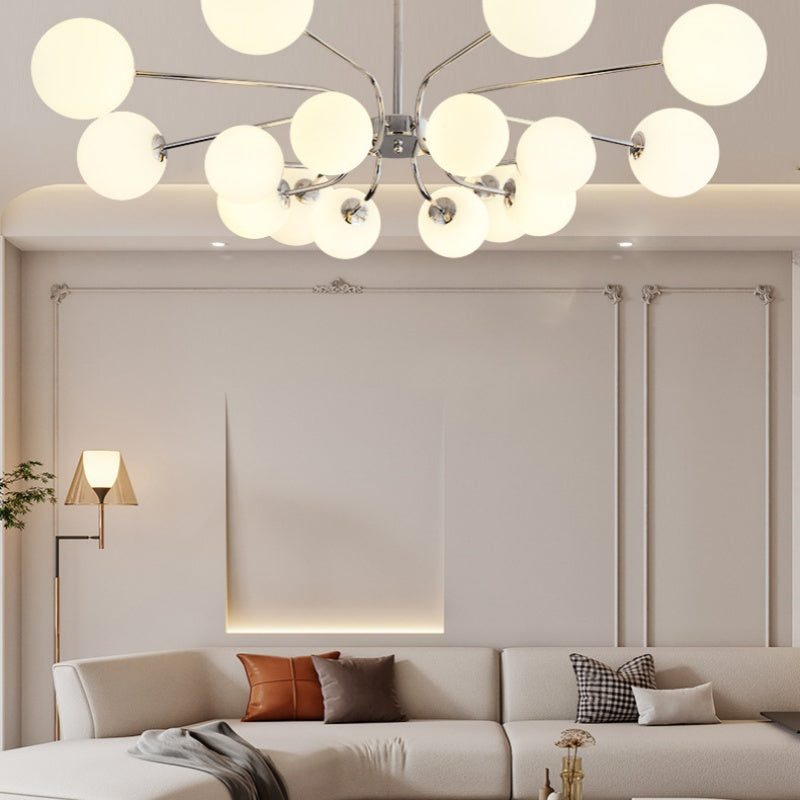 Valentina Moderno Metallo/Vetro LED Lux Lampadario Cromo/Oro Camera da letto/Soggiorno/Sala da Pranzo