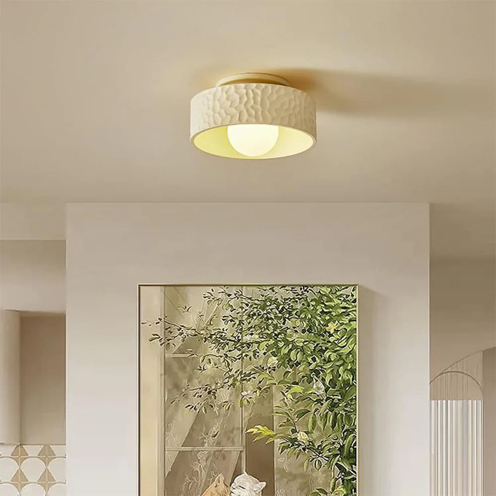 Arisha Moderno Resina Vetro Plafoniera Beige Camera da letto Soggiorno