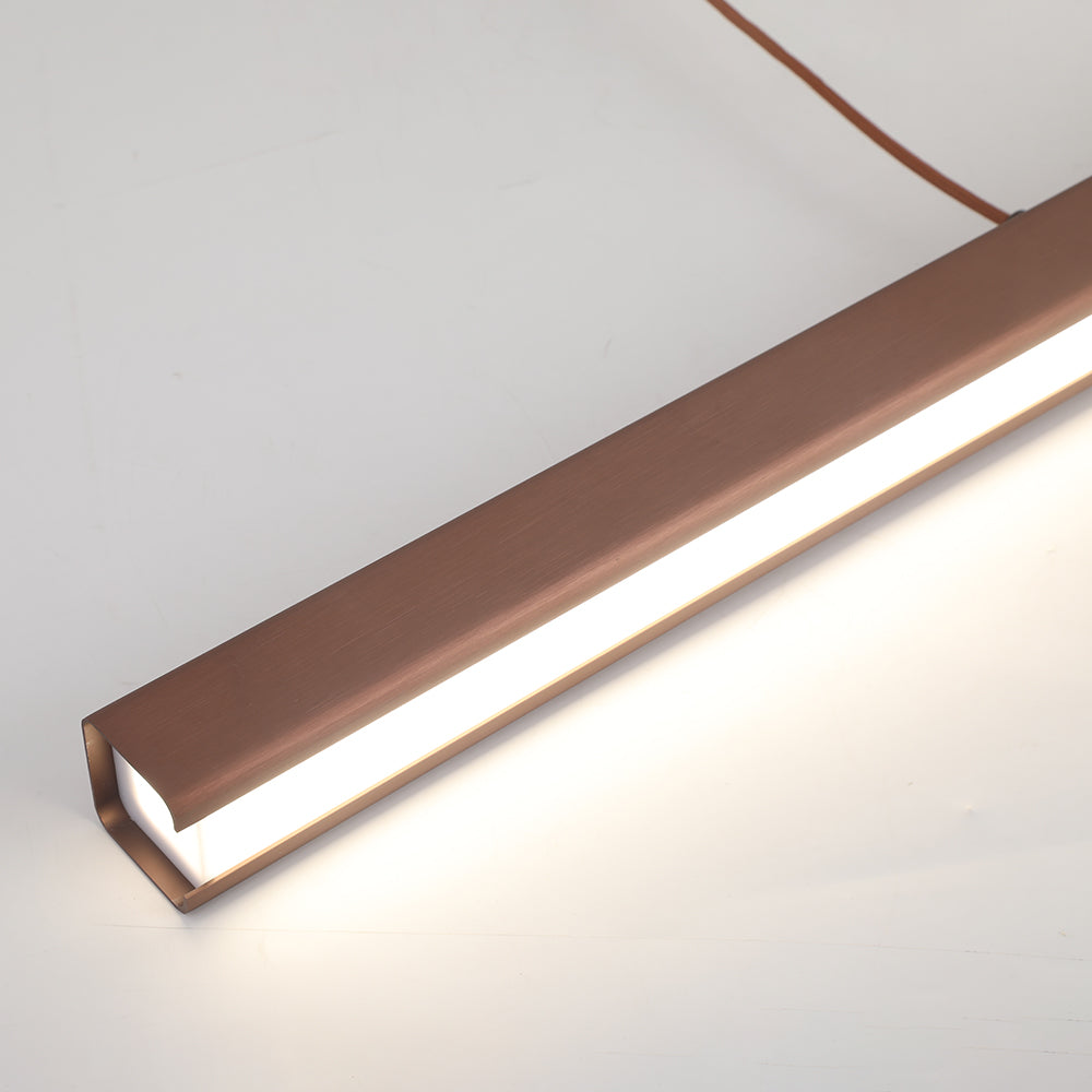 Arisha Moderna LED Lampada a Sospensione Metallo Nero/Marrone Lineare
