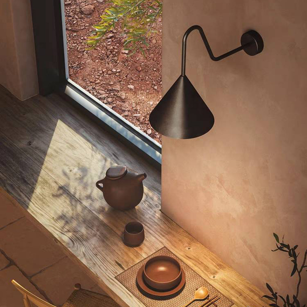 Ray Moderno Minimalista Metallo Cono Applique da Esterno