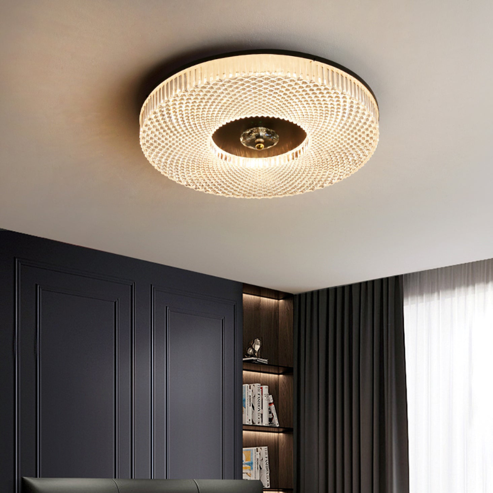 Kristy Moderno Rotondo LED Plafoniere Bianco/Oro/Nero Camera Da Letto