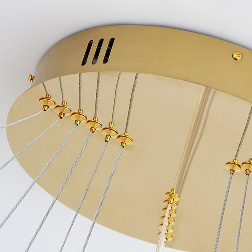 Arisha Minimalista Anello Lampada a Sospensione Metallo Oro