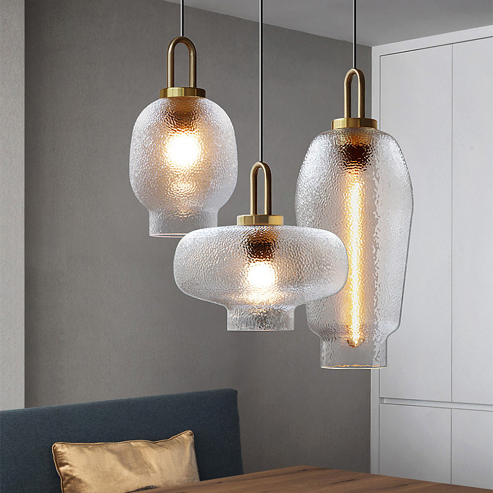 Valentina Minimalista LED Smerigliato Lampade a Sospensione Oro Vetro Metallo Soggiorno/Camera da Letto/Sala Studio