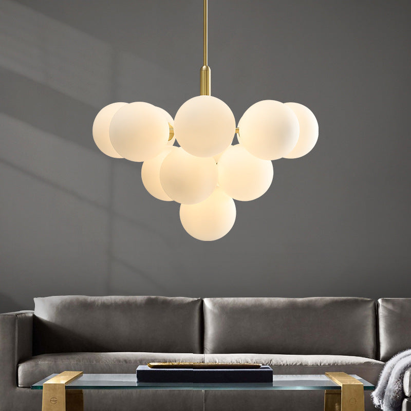 Valentina Nordico Metallo/Vetro Lux Lampadario Rame Camera da letto/Soggiorno/Sala da Pranzo