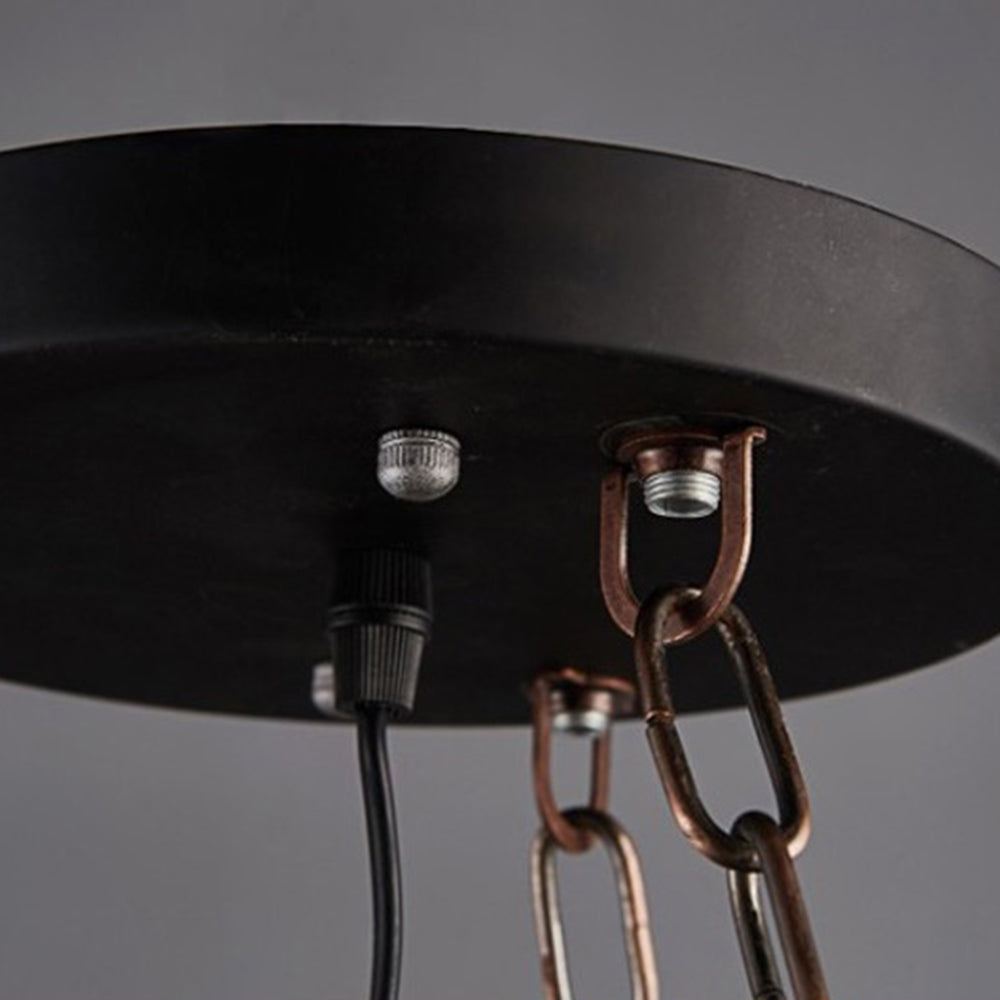 Epoch Retro LED Industriale Lampade a Sospensione Timone Metallo Legno Soggiorno
