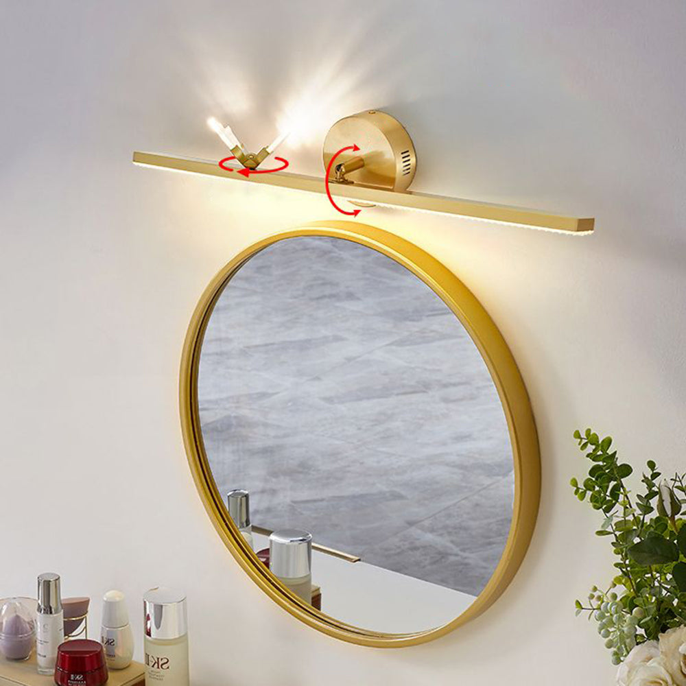 Arisha Moderno LED Applique Lineare Lusso Farfalla Metallo Acrilico Oro Bagno