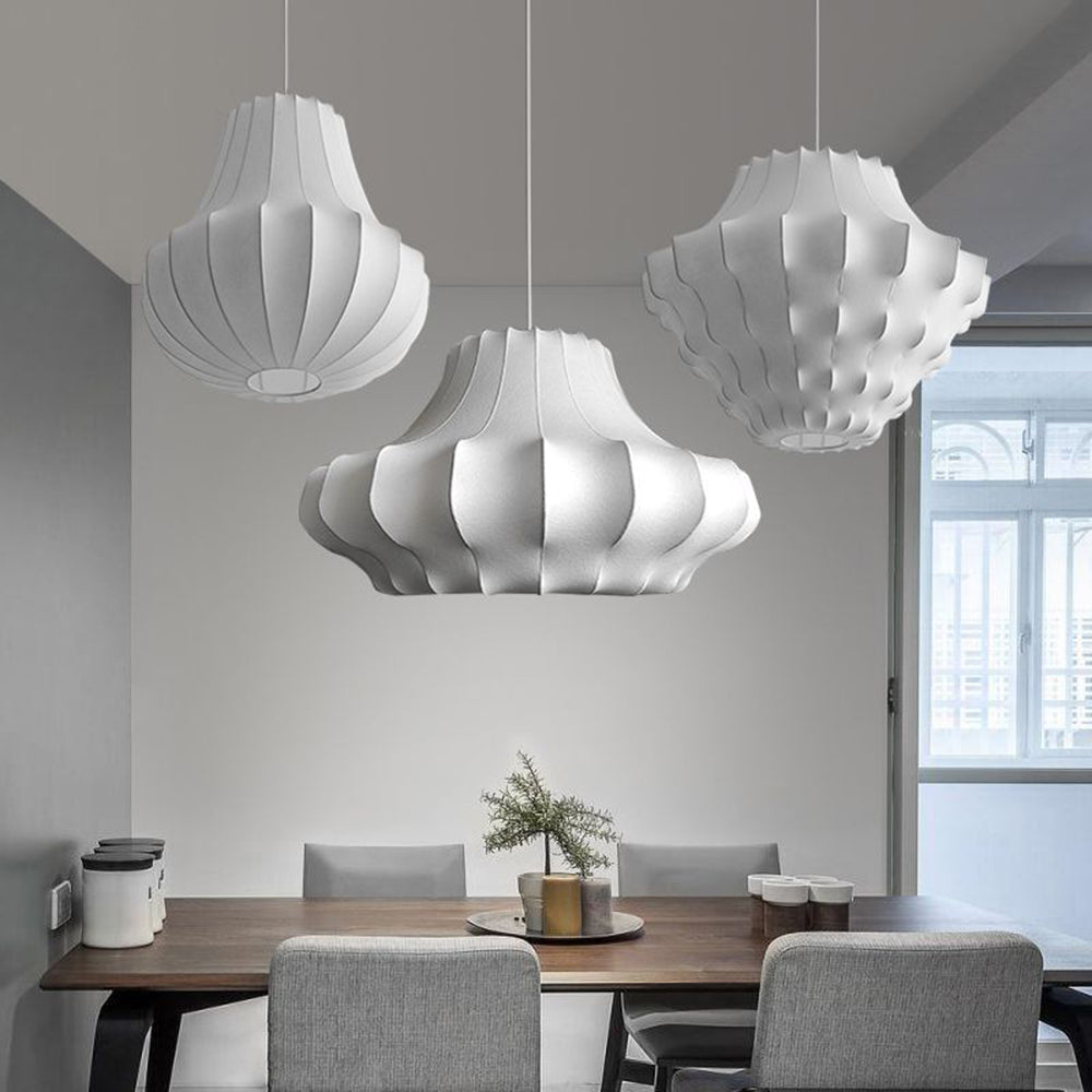 Ritta Artificiale Tessuto Lampade a Sospensione Metallo Tessuto