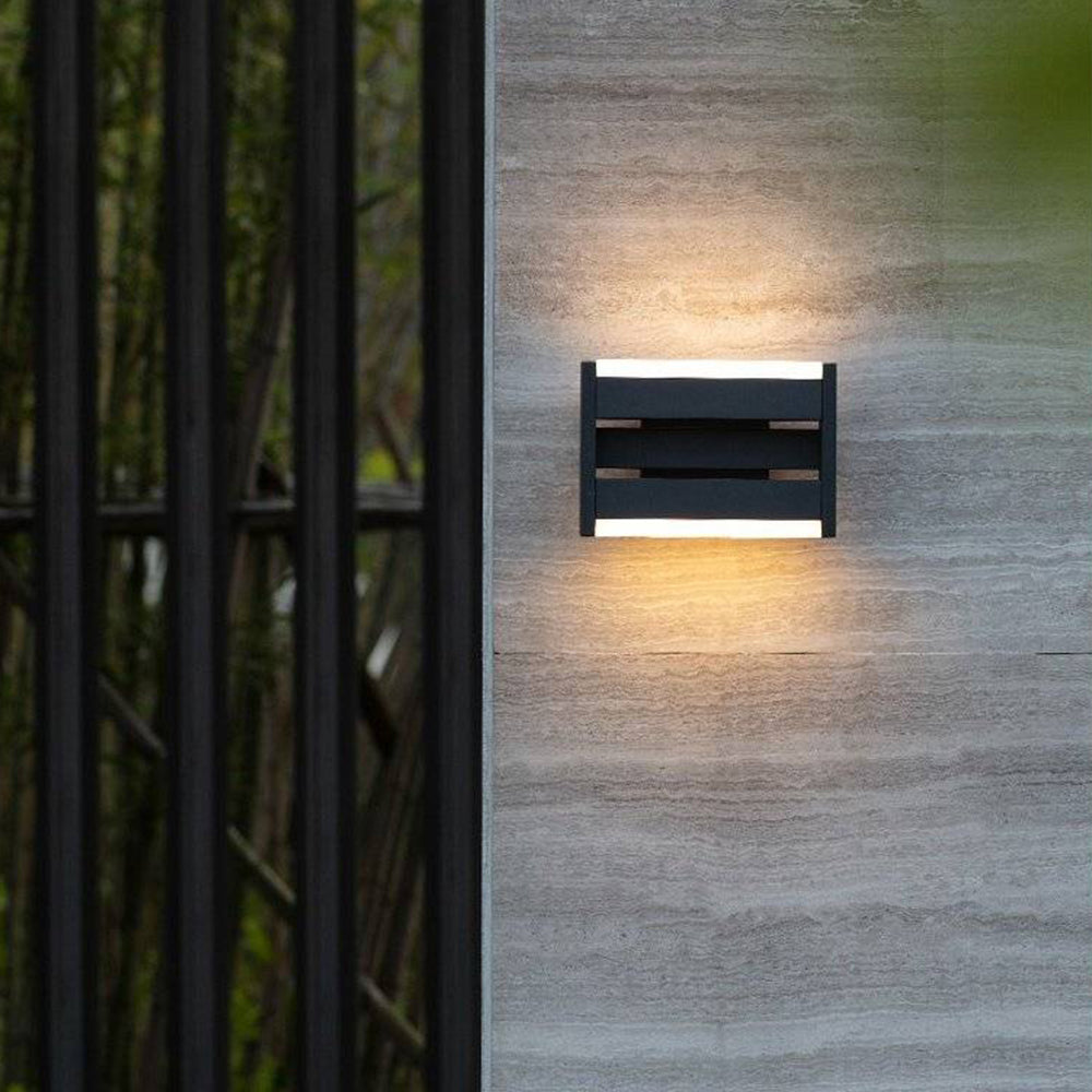 Ray Moderno Rettangolare Ruotabile Applique da Esterno Giardino