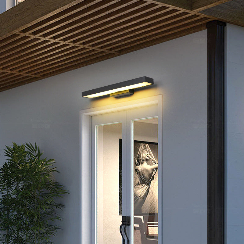 Ray Moderno Metallo/Acrilico Applique Nero/Bianco Corridoio/Giardino