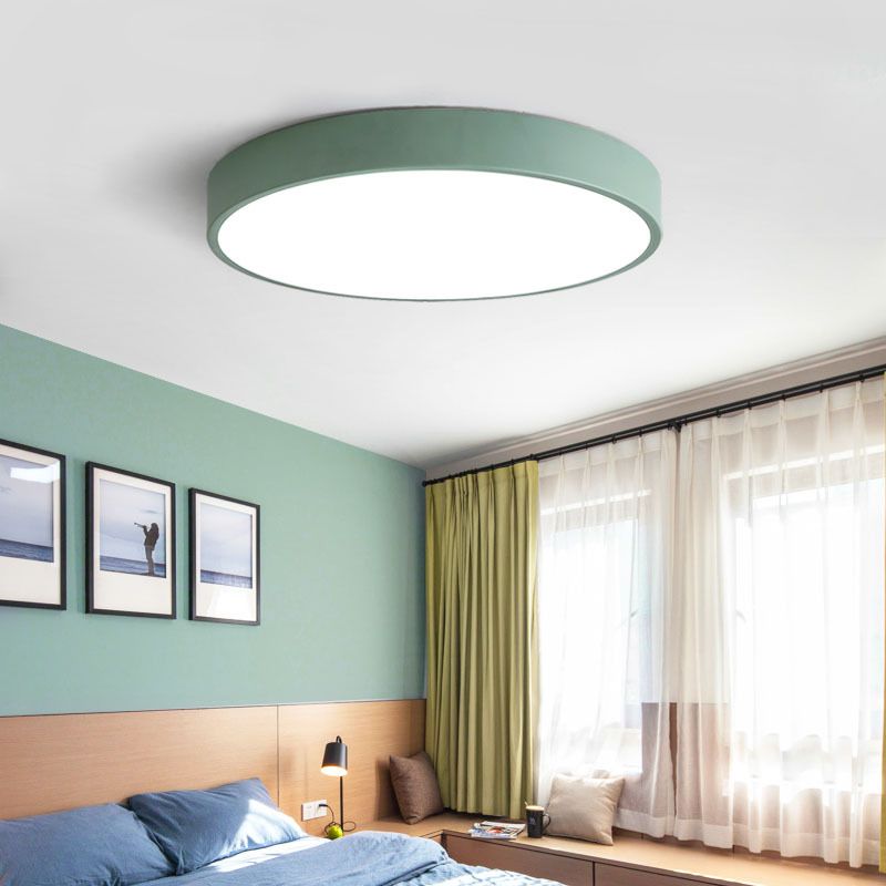 Valentina Moderno LED Plafoniere Rotondo Circolare Semplice Giallo/Blu/Verde/Rosa/Grigio Soggiorno/Camera da Letto