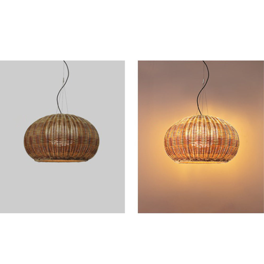 Ray Retro Lanterna Bambù/Acrilico Lampade a Sospensione Esterno