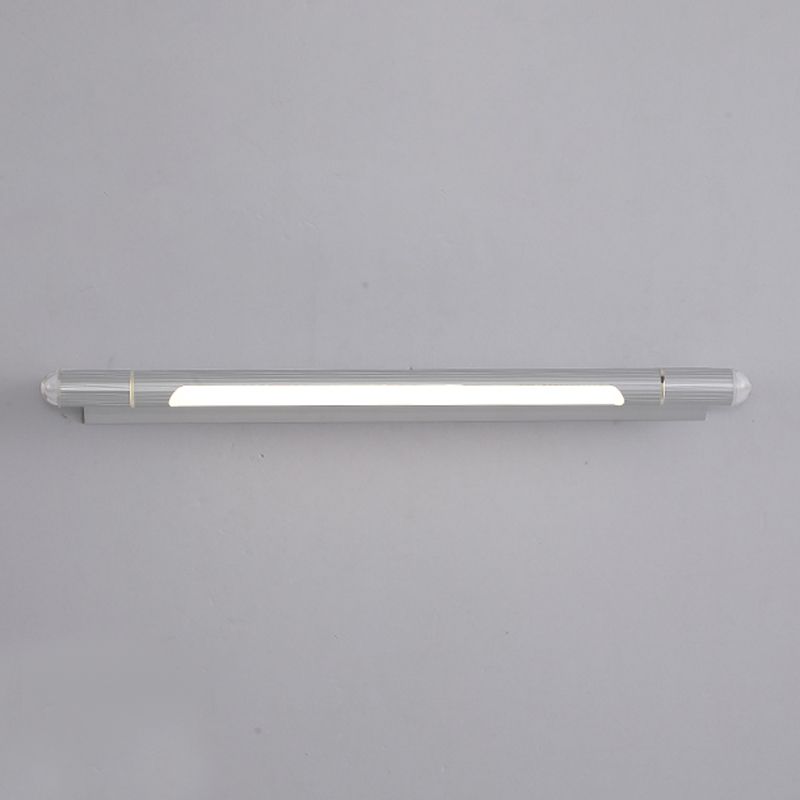 Arisha Minimalista Lineare LED Applique Argento Lungo Metallo/Acrilico Bagno
