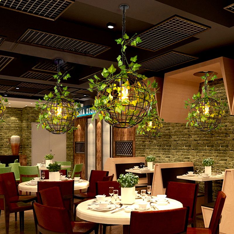 Ritta Rustica Verde Arte Deco Globo Vitigno Lampade a Sospensione
