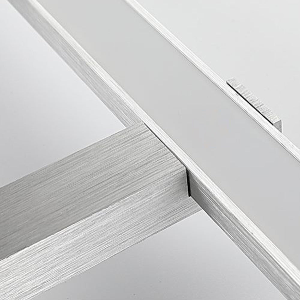Arisha Minimalismo Rettangolo LED Applique Impermeabile Metallo Bianco Specchio Bagno