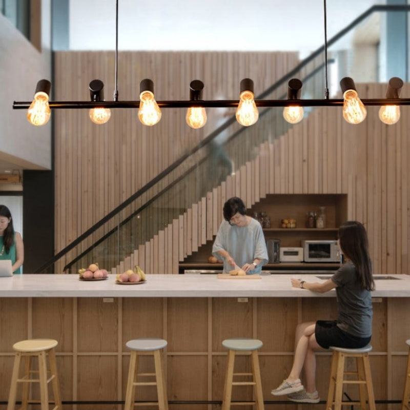 Silva Vintage Matello LED Lux Lampadario Nero Camera da Letto/Soggiorno/Sala da Pranzo