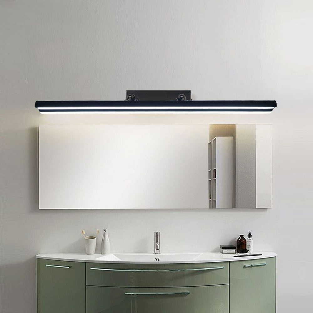 Arisha Moderno LED Urbano Applique Lineare Industriale Metallo Acrilico Nero Bagno