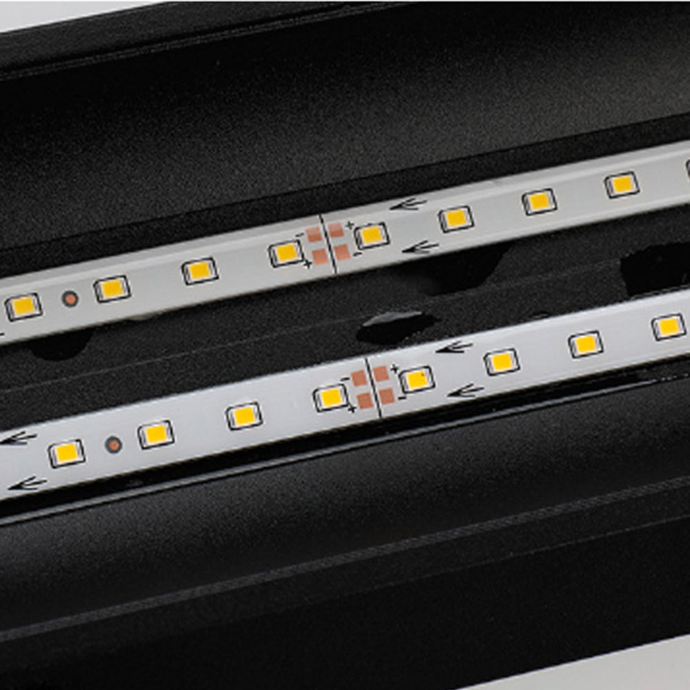 Ray Minimalista Linea Metallo Acrilico Applique da Esterno Nero