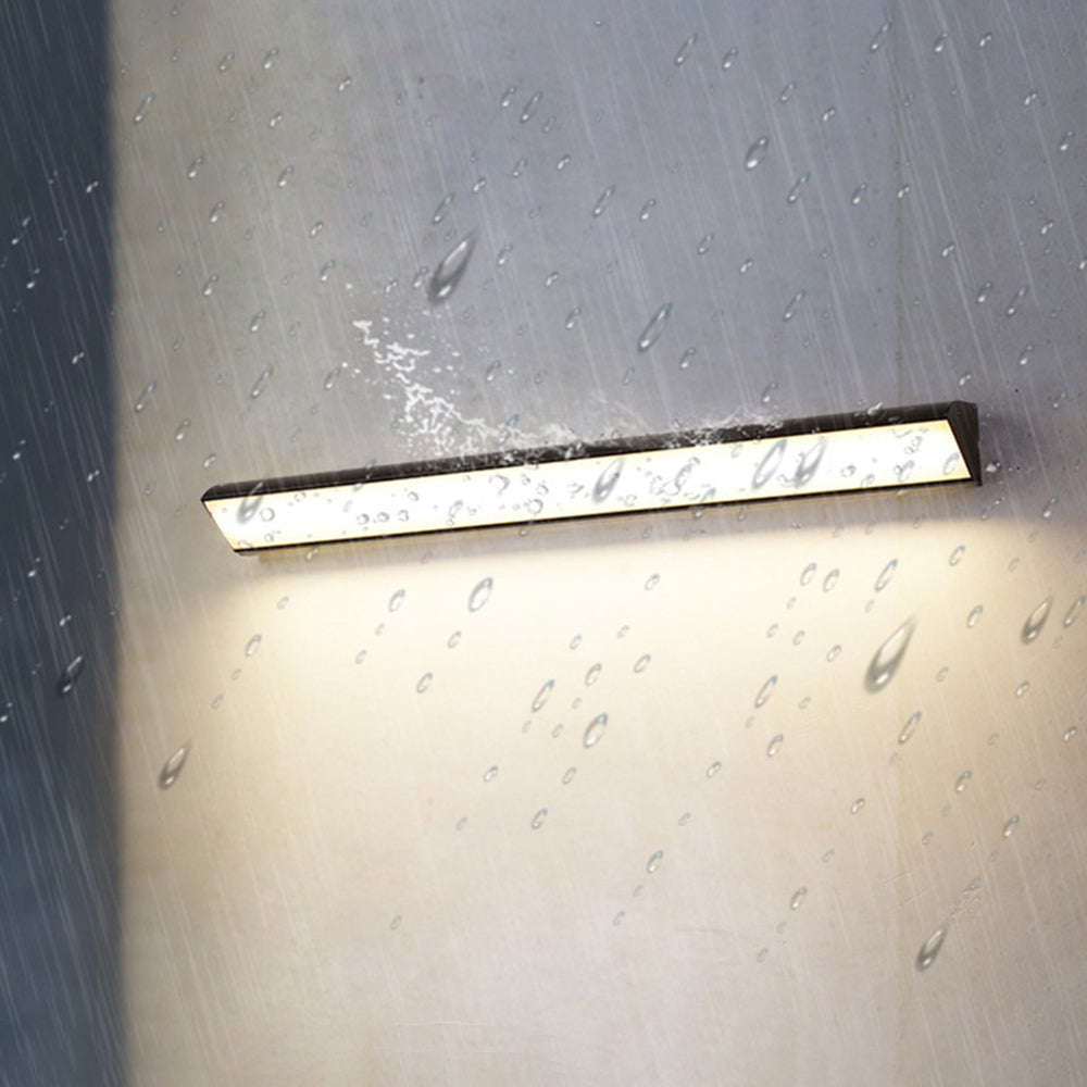 Ray Minimalista Linea Metallo Acrilico Applique da Esterno Nero