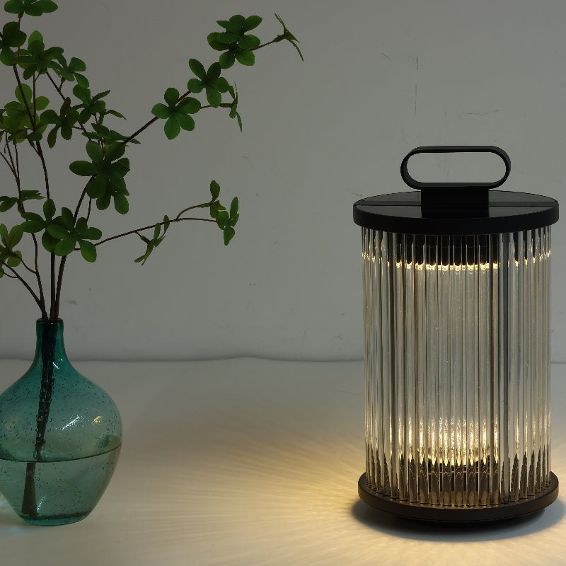 Arisha Moderna LED Lampada da Terra Metallo/Vetro Nero Giardino