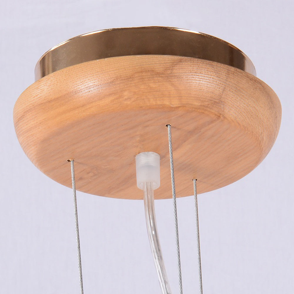 Muto Design LED Lampade a Sospensione Naturale Filiale Legno Fatto a Mano Soggiorno/Camera da Letto