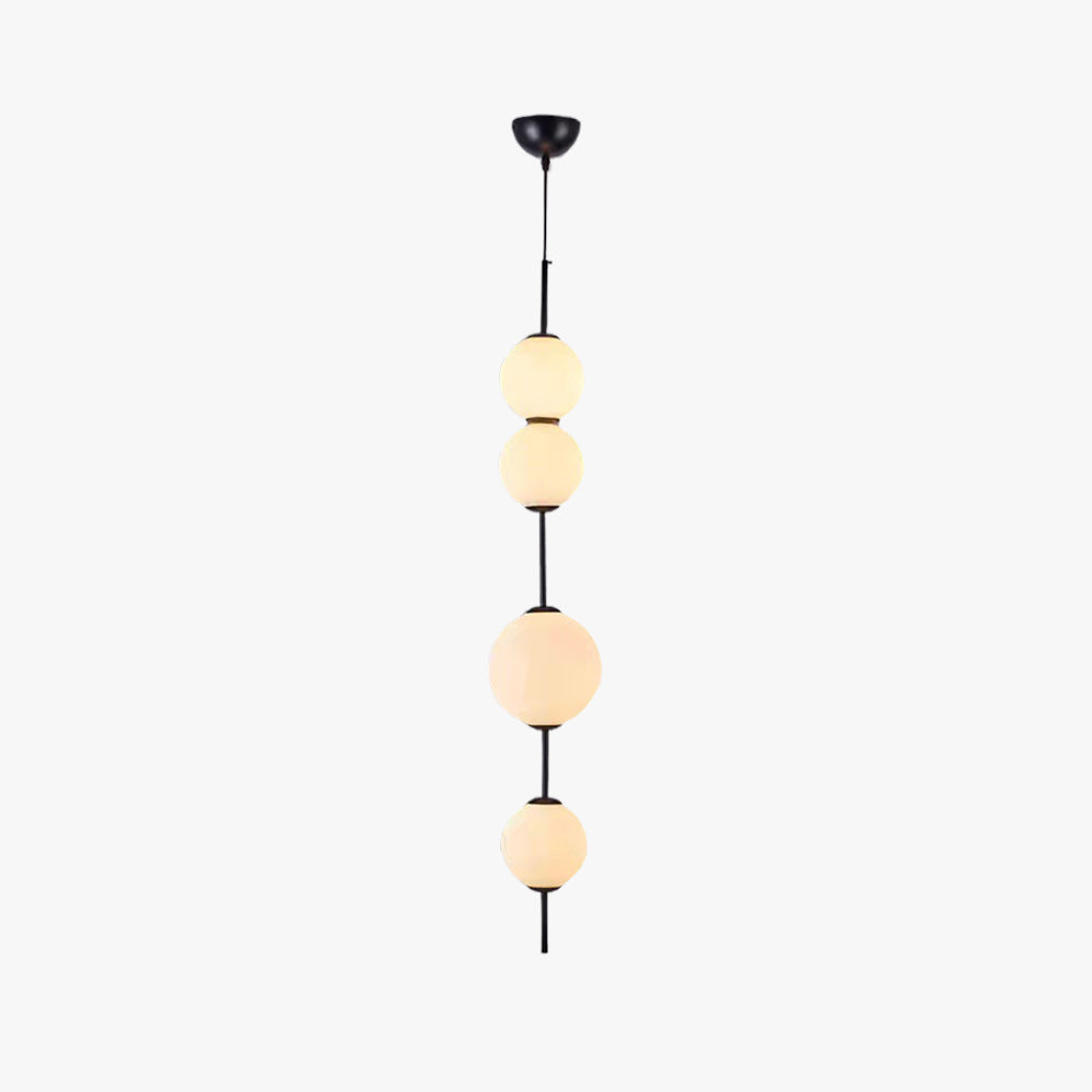 Valentina Design LED Creativo Palla Lampade a Sospensione Metallo Vetro Nero Soggiorno/Camera da Letto/Sala Studio
