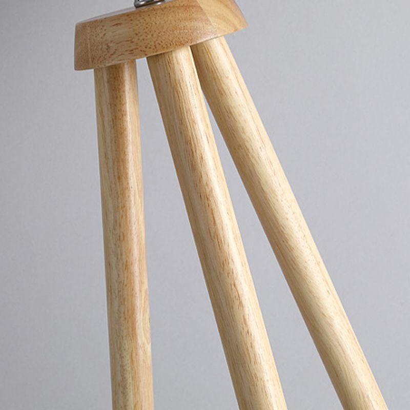 Ritta Moderne LED Base Lampade da Terra Legno/Tessuto Salotto