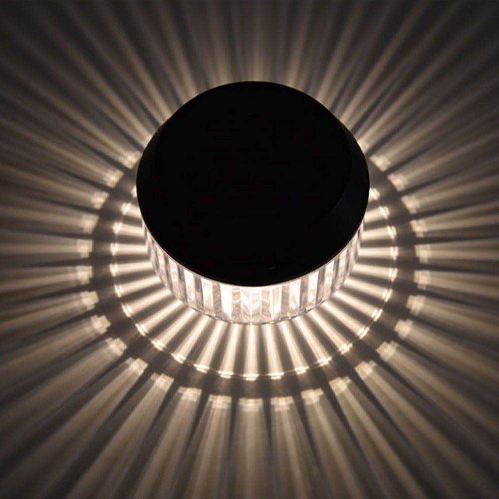 Ray Lampade da Tavolo Esterno Rotondo LED Solare Alimentato Bianco Giardino