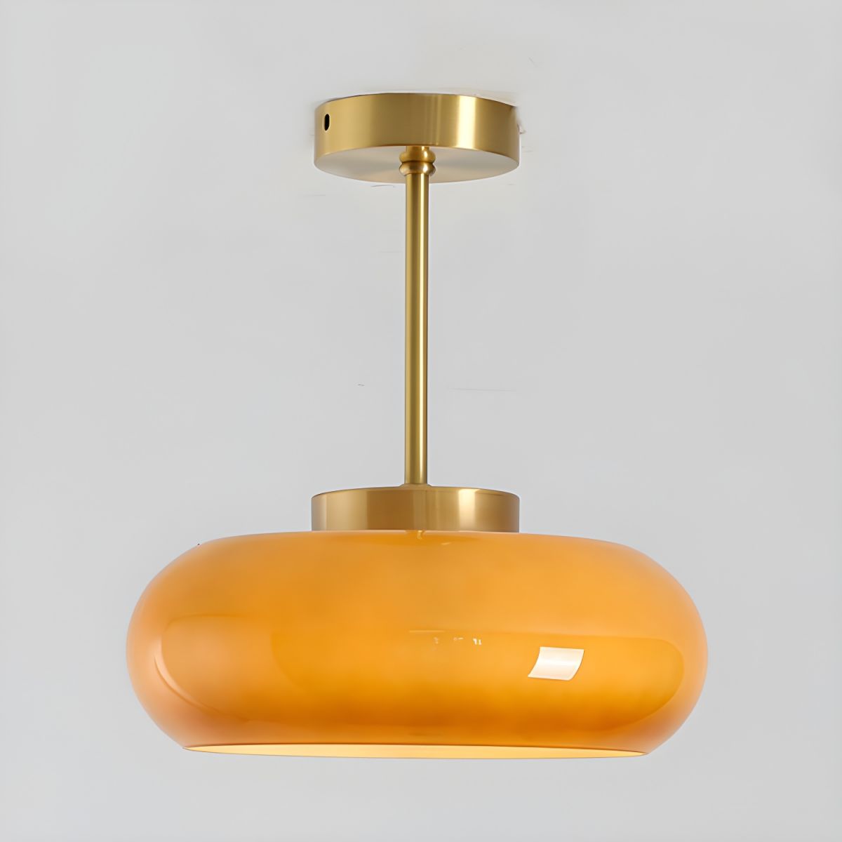 Arisha Moderne Metallo Vetro Plafoniere Giallo Camera da letto Soggiorno