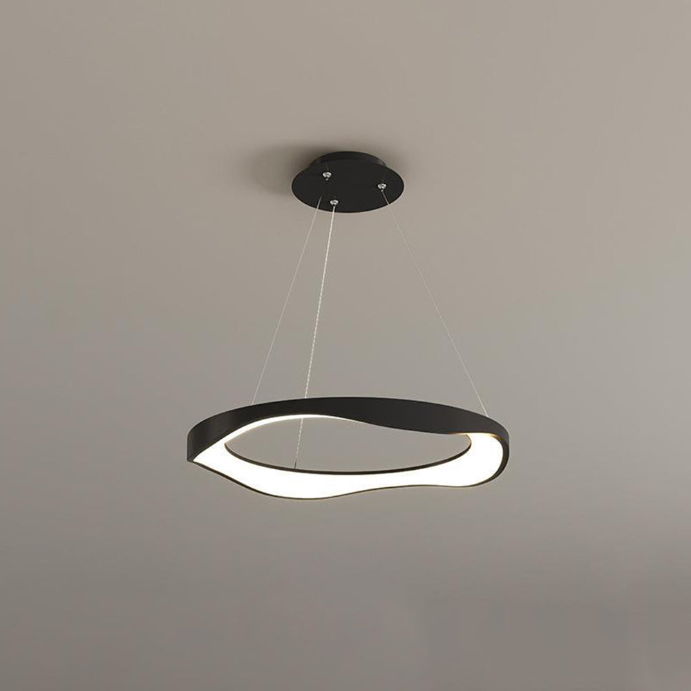 Arisha Moderna LED Lampada a Sospensione Nero/Banco Rotondo Sala da Pranzo