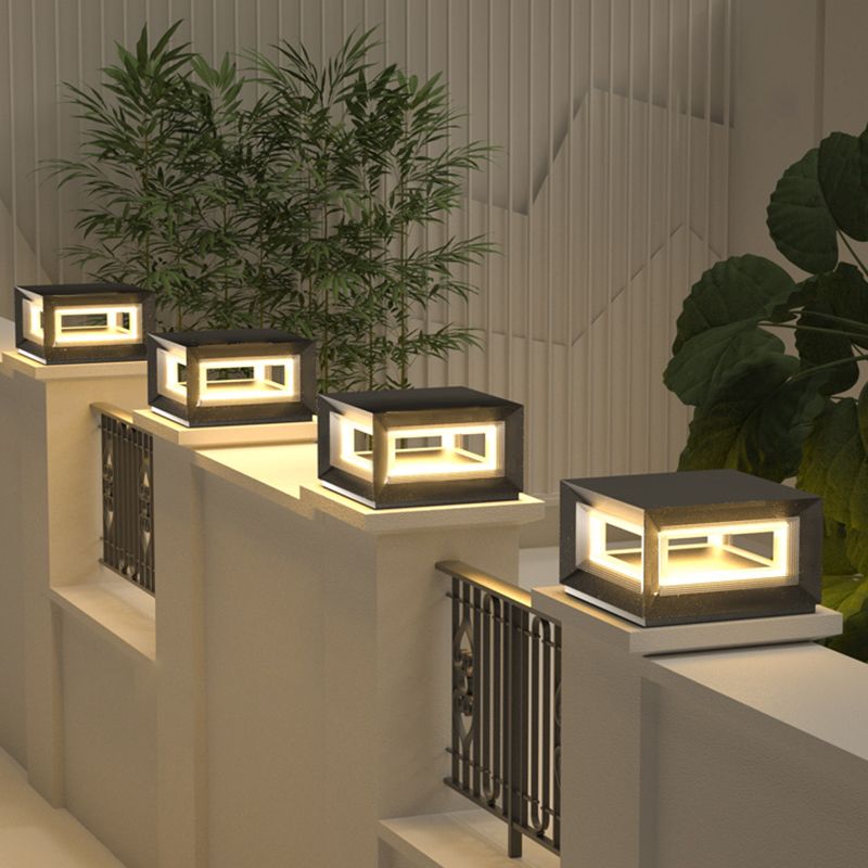 Ray Contemporaneo Quadrate Solare Metallo Lampade da Esterno