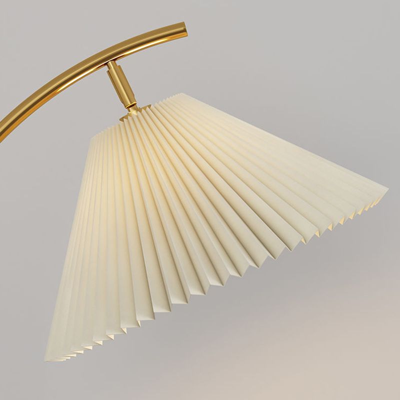 Muto Moderne Plissettato Lampade da Terra Metallo/Legno Bianco