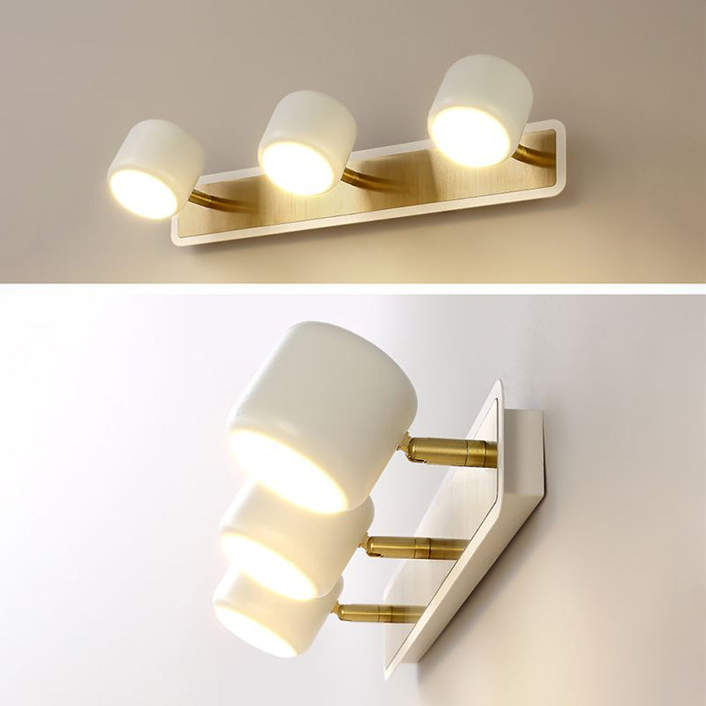Arisha Moderno LED Specchio Anteriore Metallo Applique Minimalismo Nero/Bianco Bagno