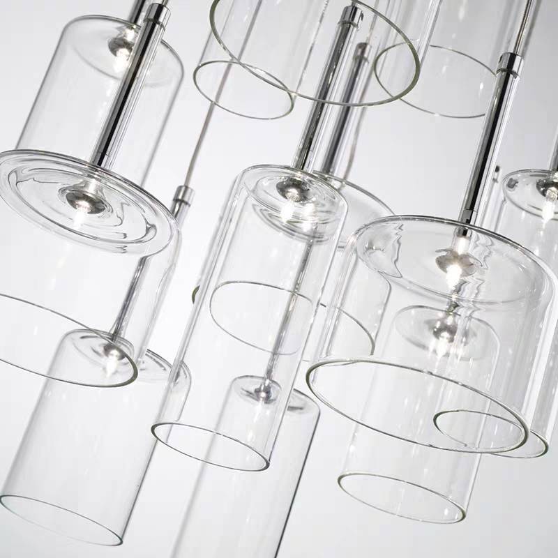 Kristy Moderne Geometrica Metallo/Vetro Lampade a Sospensione Trasparente Camera da Letto