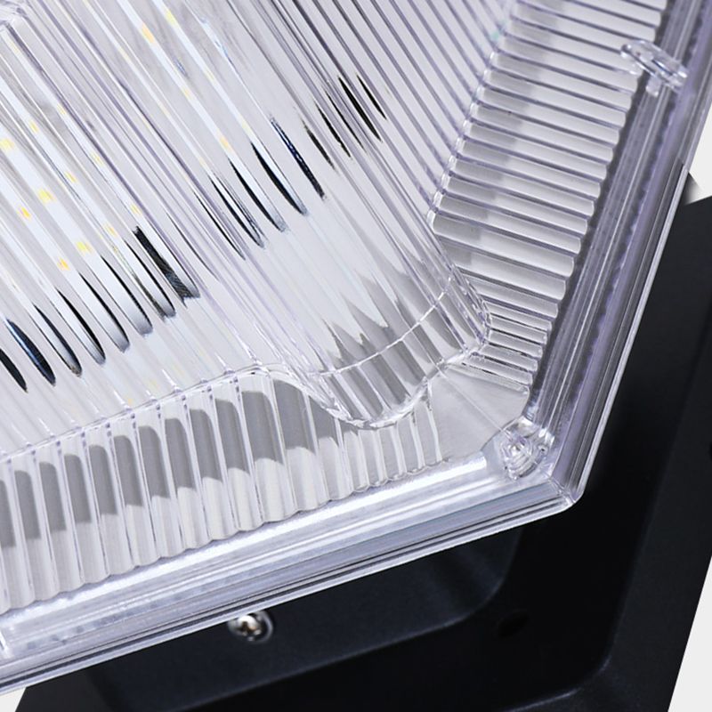 Ray Contemporaneo LED Rettangolare Metallo Acrilico Lampada da Esterno, Nero