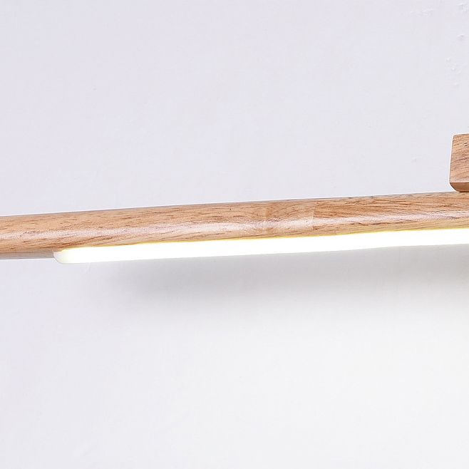 Muto Moderni LED Applique Specchio Vanità Natura Lineare Acrilico/Legno Bagno