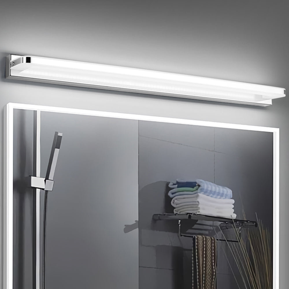 Arisha Nordico LED Lineare Metallo Specchio Anteriore Applique Cromo/Nero Bagno