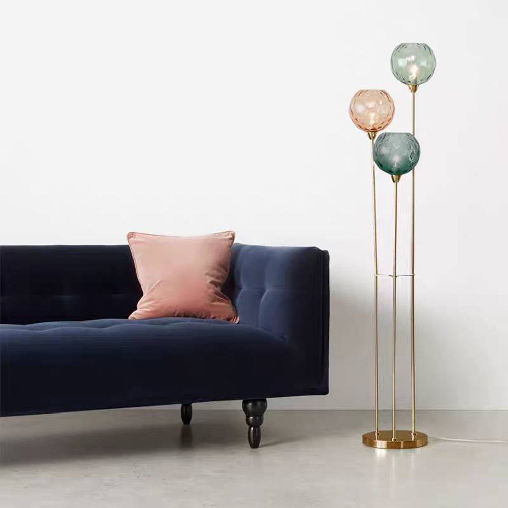 Valentina Designer Bubble Metallo Vetro Lampade da Terra