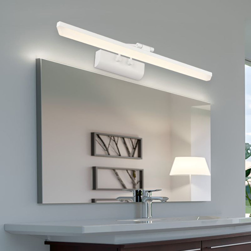 Arisha Elegante Classico LED Rettangolo Applique Metallo Bianco/Nero Specchio Bagno