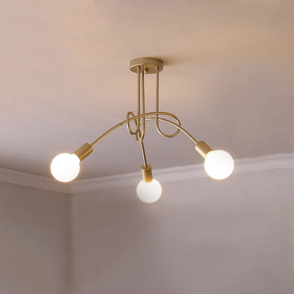 Valentina Moderno LED Speciale Lineare Curva Metallo Plafoniere Sala da Pranzo/Soggiorno