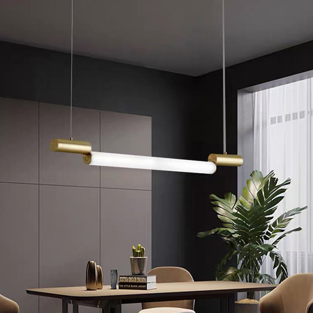 Arisha Minimalista LED Lampade a Sospensione Metallo/PVC Oro Lineare
