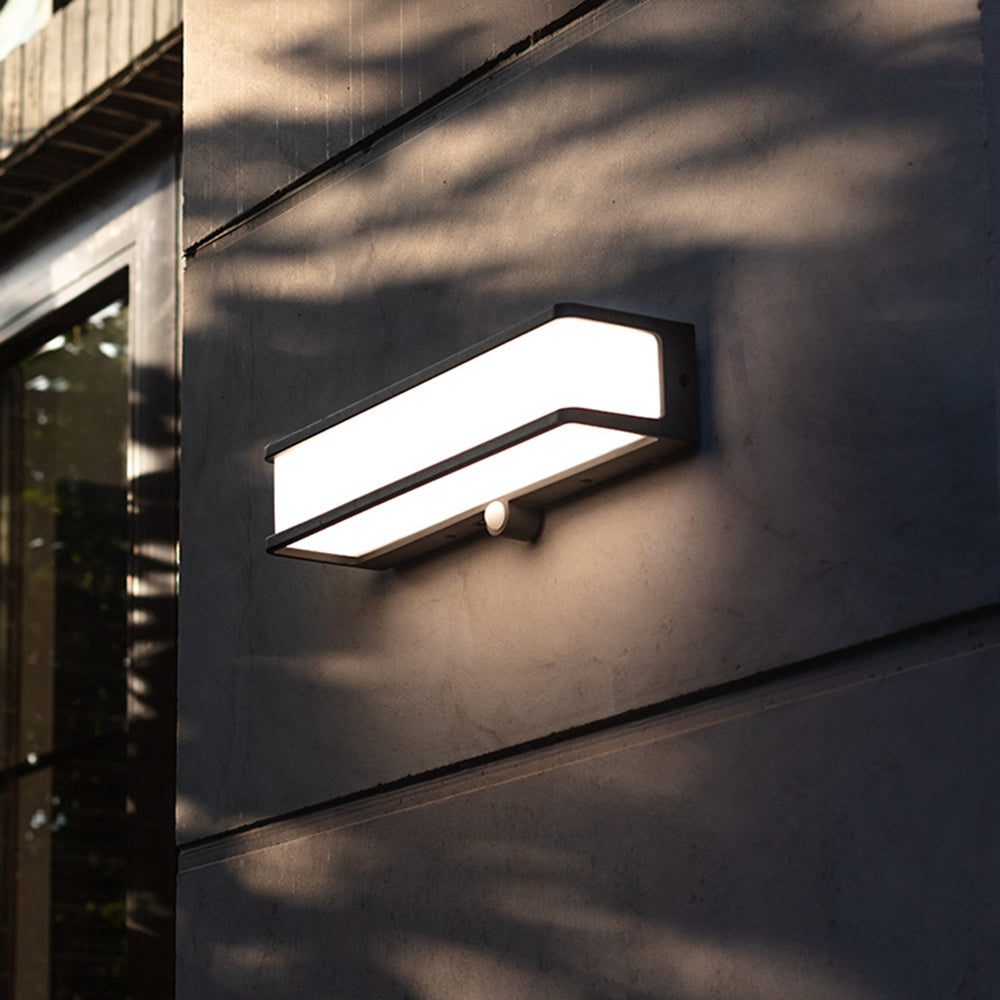 Ray Moderno Minimalista Rettangolare Sensore Solare Applique da Esterno