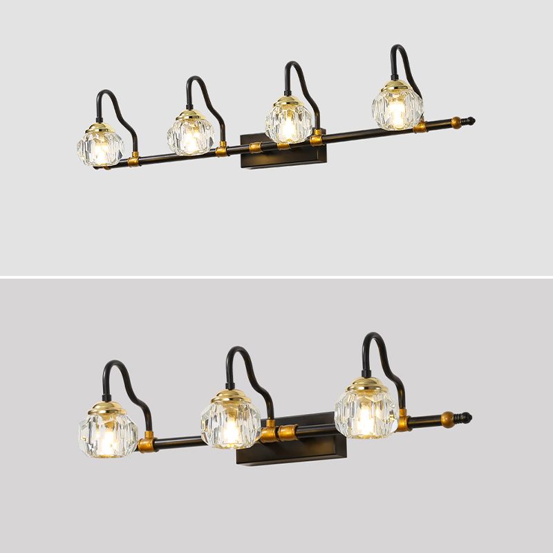 Kristy Vintage Nero Lampade da Specchi Camera da Letto Soggiorno Bagno