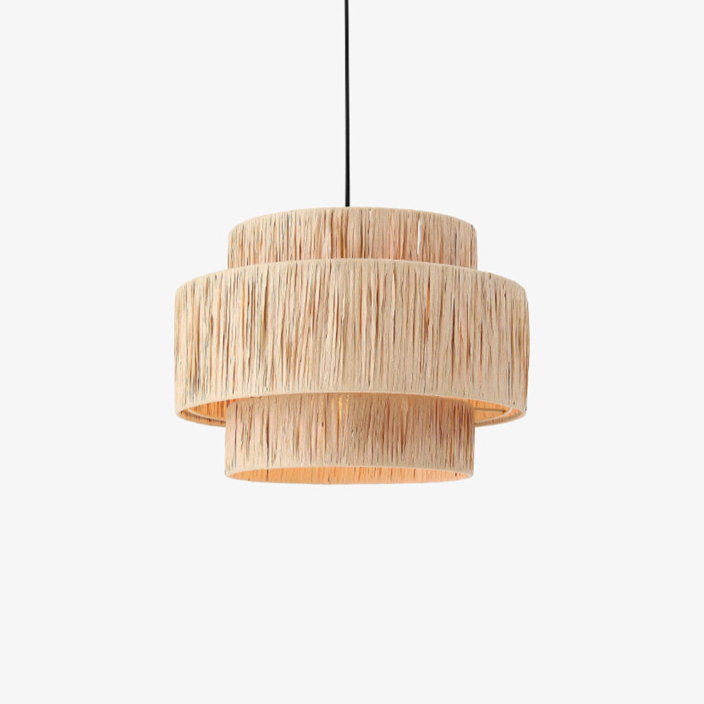 Ritta Design Rustico Boho LED Lampade a Sospensione Metallo Rattan Soggiorno/Camera da Letto