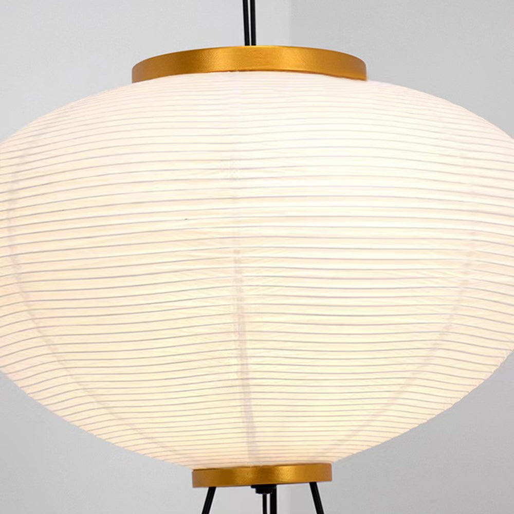 Ritta Moderne Minimalista Treppiede Lanterna Carta Lampade da Terra Bianco
