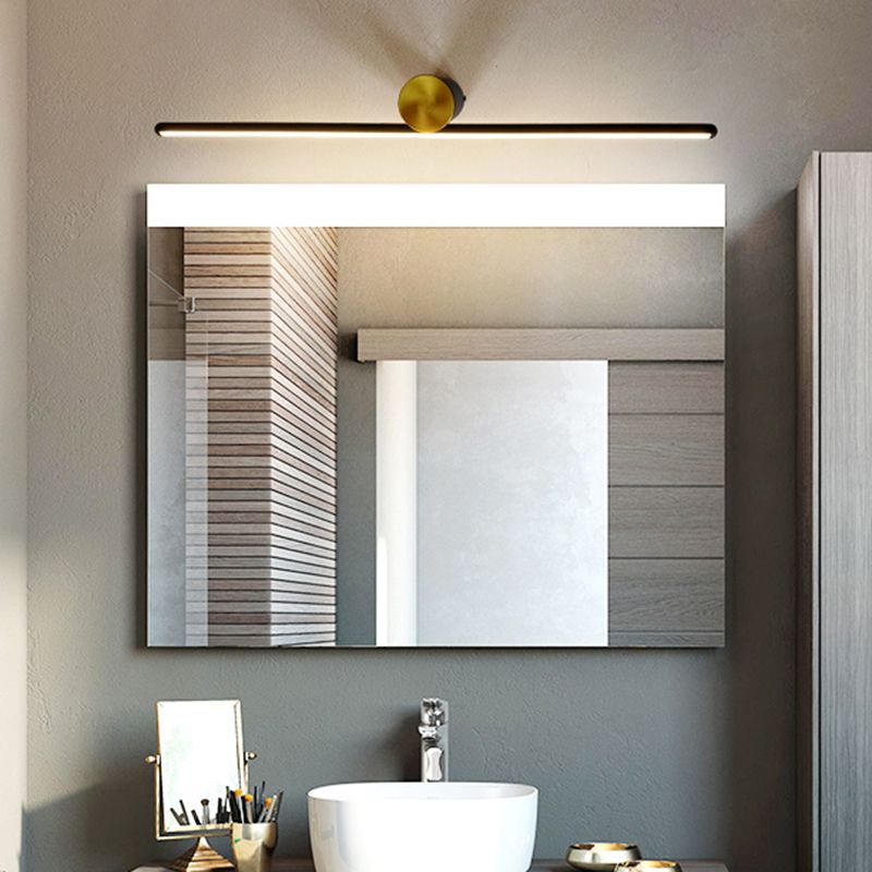 Arisha Minimalismo LED Applique Metallo Lineare Specchio Vanità Nero/Bianco Soggiorno/Camera da Letto
