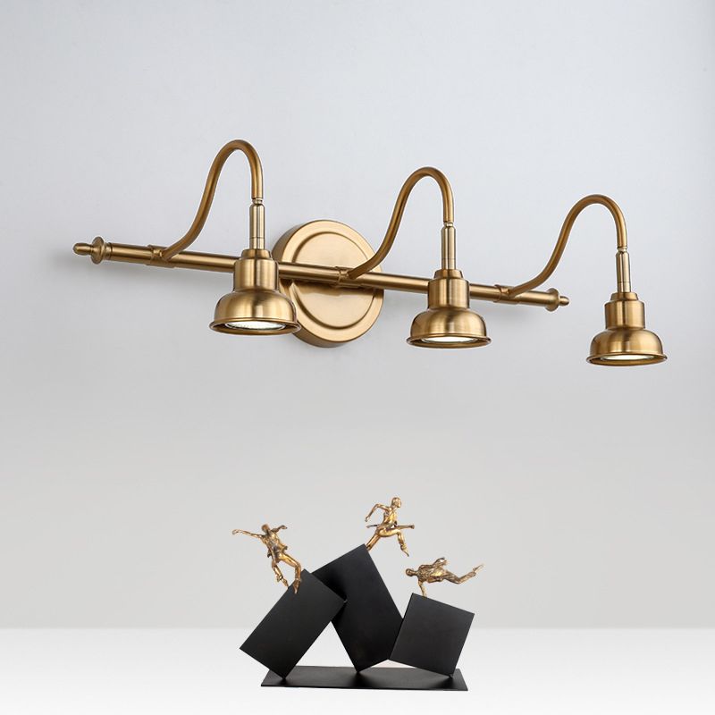 Tiffany Vintage LED Rotondo Arco Applique Oro Metallo Soggiorno/Camera da Letto